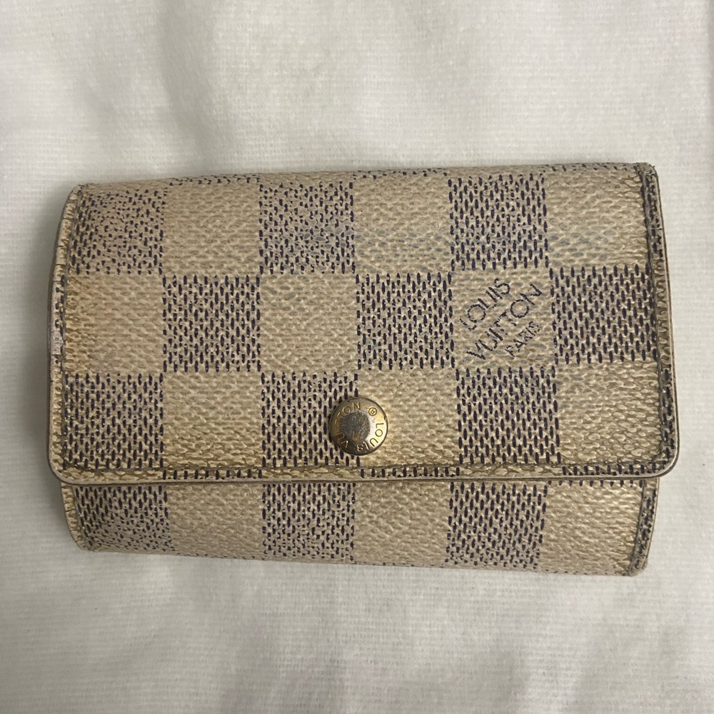 Authentic Louis Vuitton Damier Azur 6 KEYHOLDER
